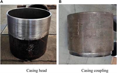 Experimental and numerical simulation study on coupling tripping of partial trapezoidal threaded casing head and casing coupling